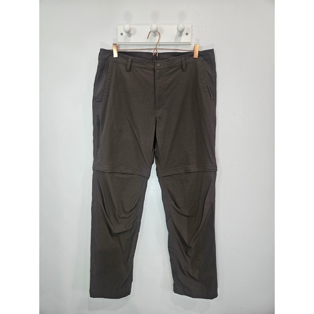 Mountain Hardwear Mens 36 Convertible Hiking Pants Brown OM4355 Zip Off Trail
